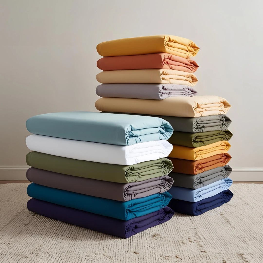 Light Grey striped 600 TC Bedding Set | 100% Cotton Sheets | Deep Pocket | 4-Piece Set