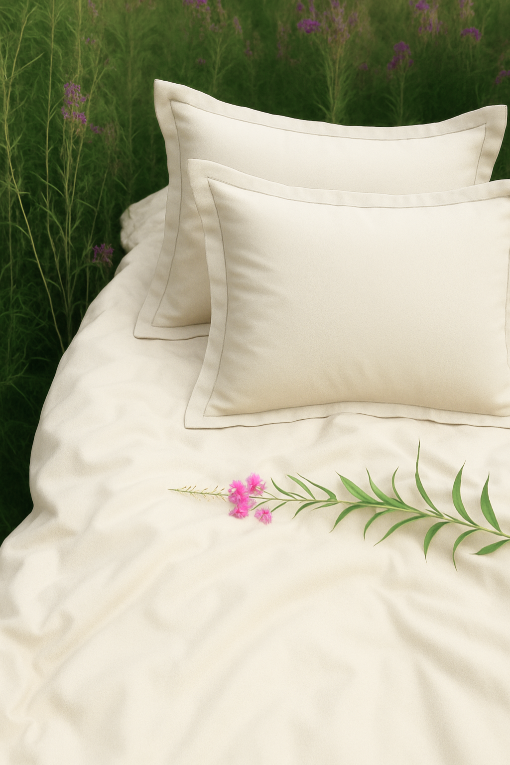 Off White bedding set | 100% Cotton Sheets | Deep Pocket | 4-Piece Set