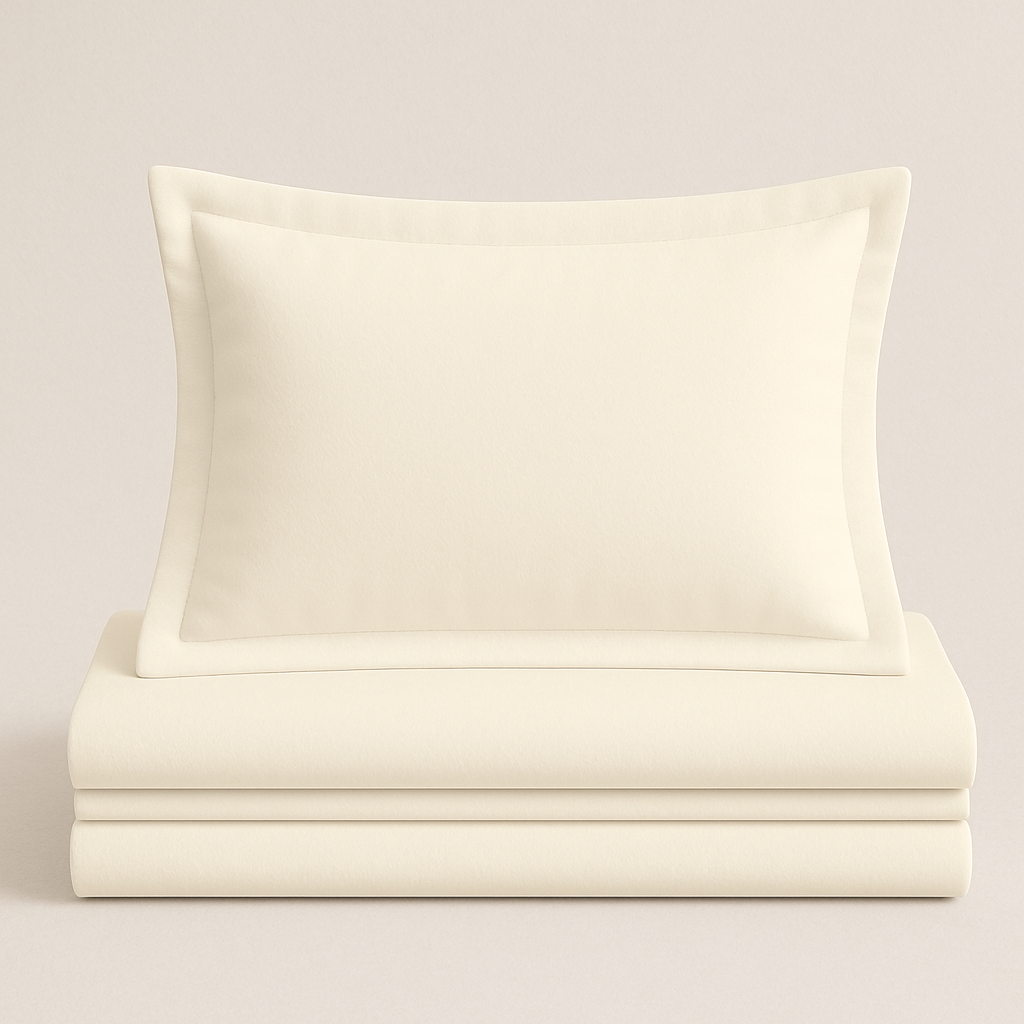 Off White bedding set | 100% Cotton Sheets | Deep Pocket | 4-Piece Set