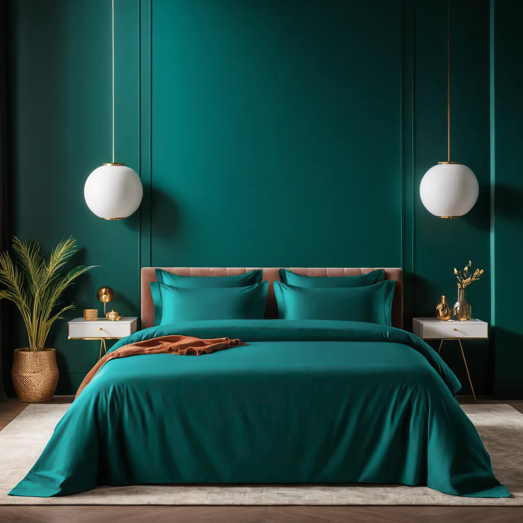 Teal bedding set | 100% Cotton Sheets | Deep Pocket | 4-Piece Set