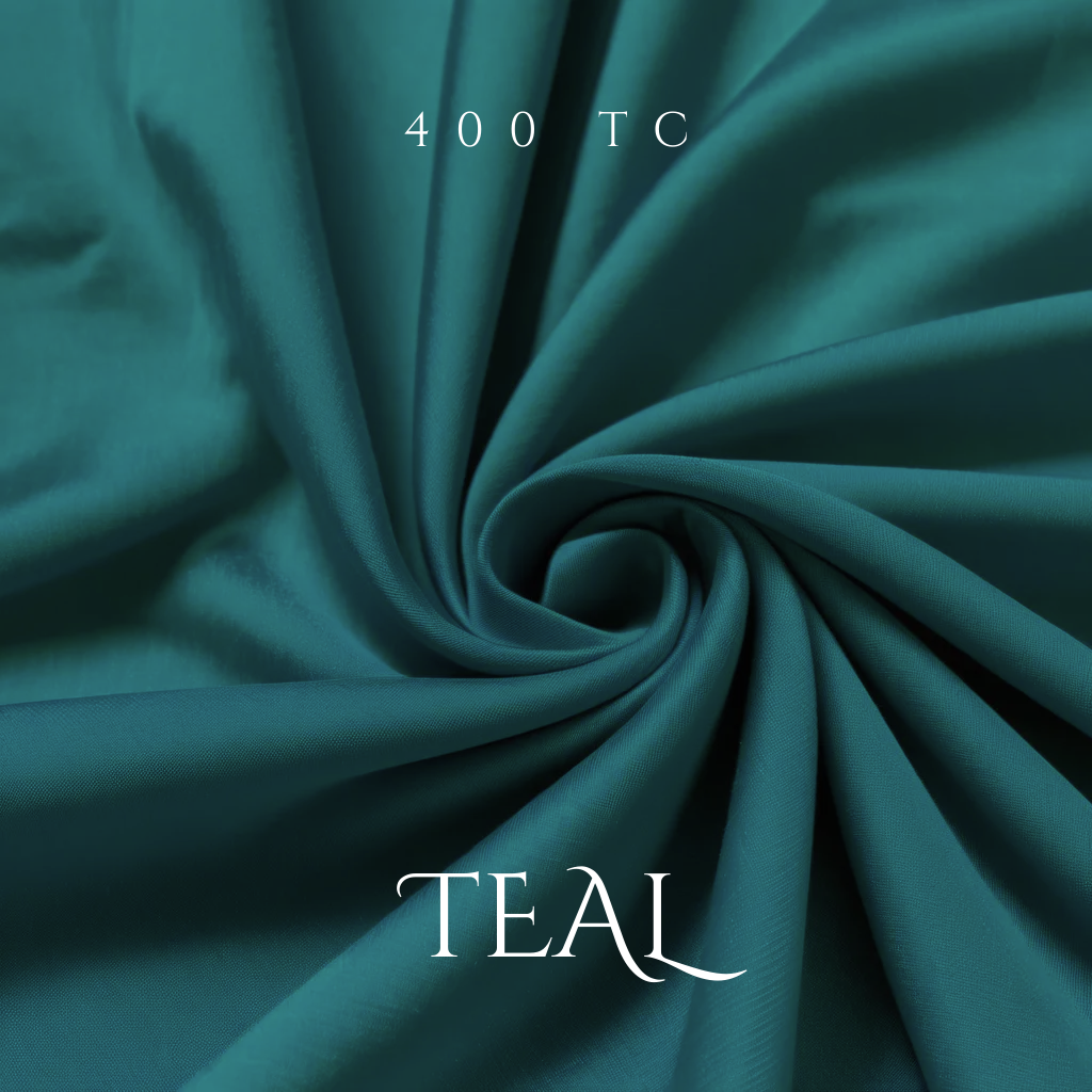 Teal bedding set | 100% Cotton Sheets | Deep Pocket | 4-Piece Set