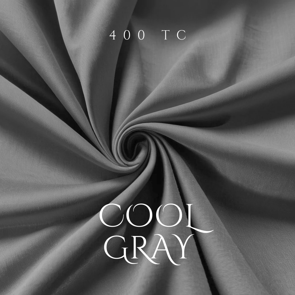 Grey bedding set | 100% Cotton Sheets | Deep Pocket | 4-Piece Set