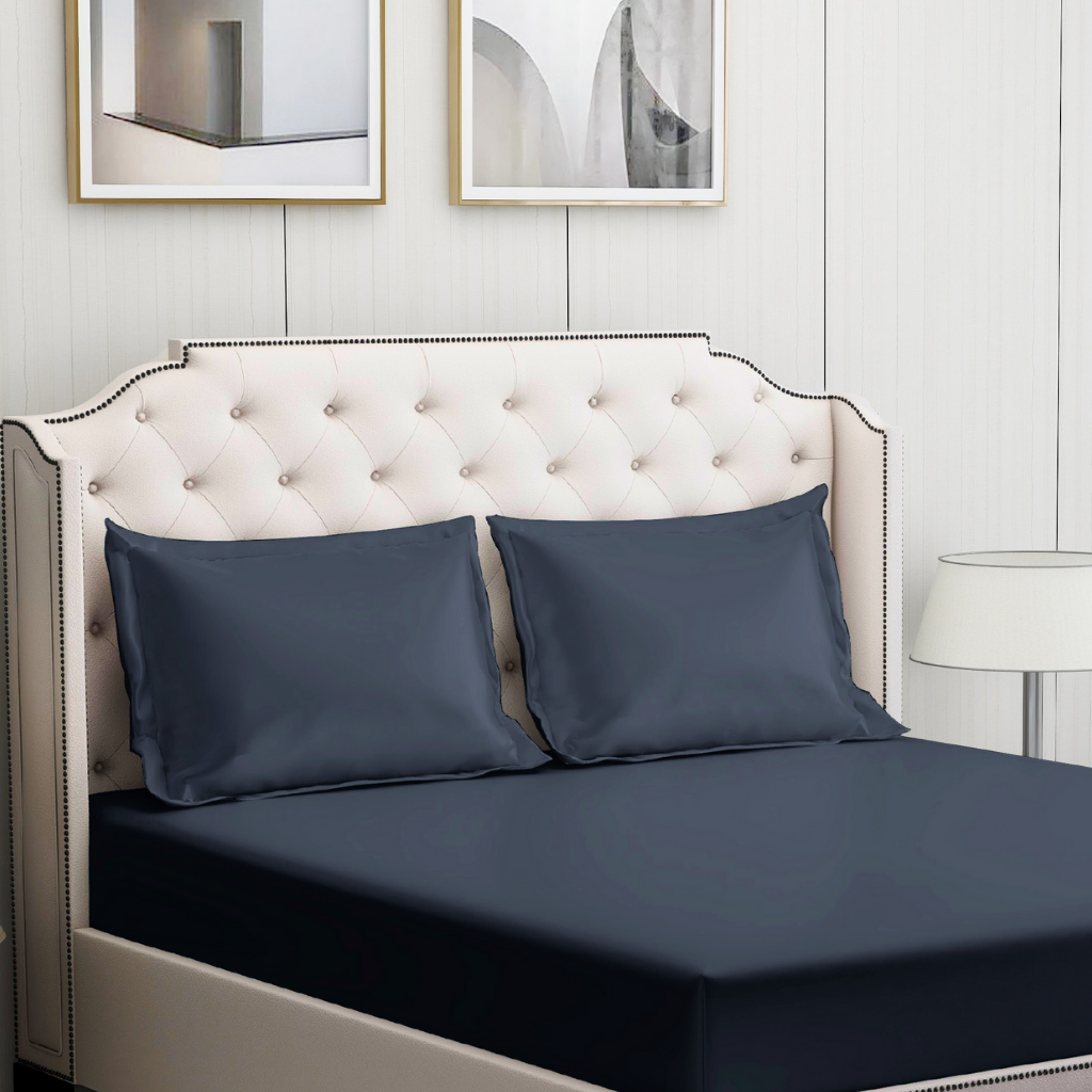 Estate blue bedding set | 100% Cotton Sheets | Deep Pocket | 4-Piece Set