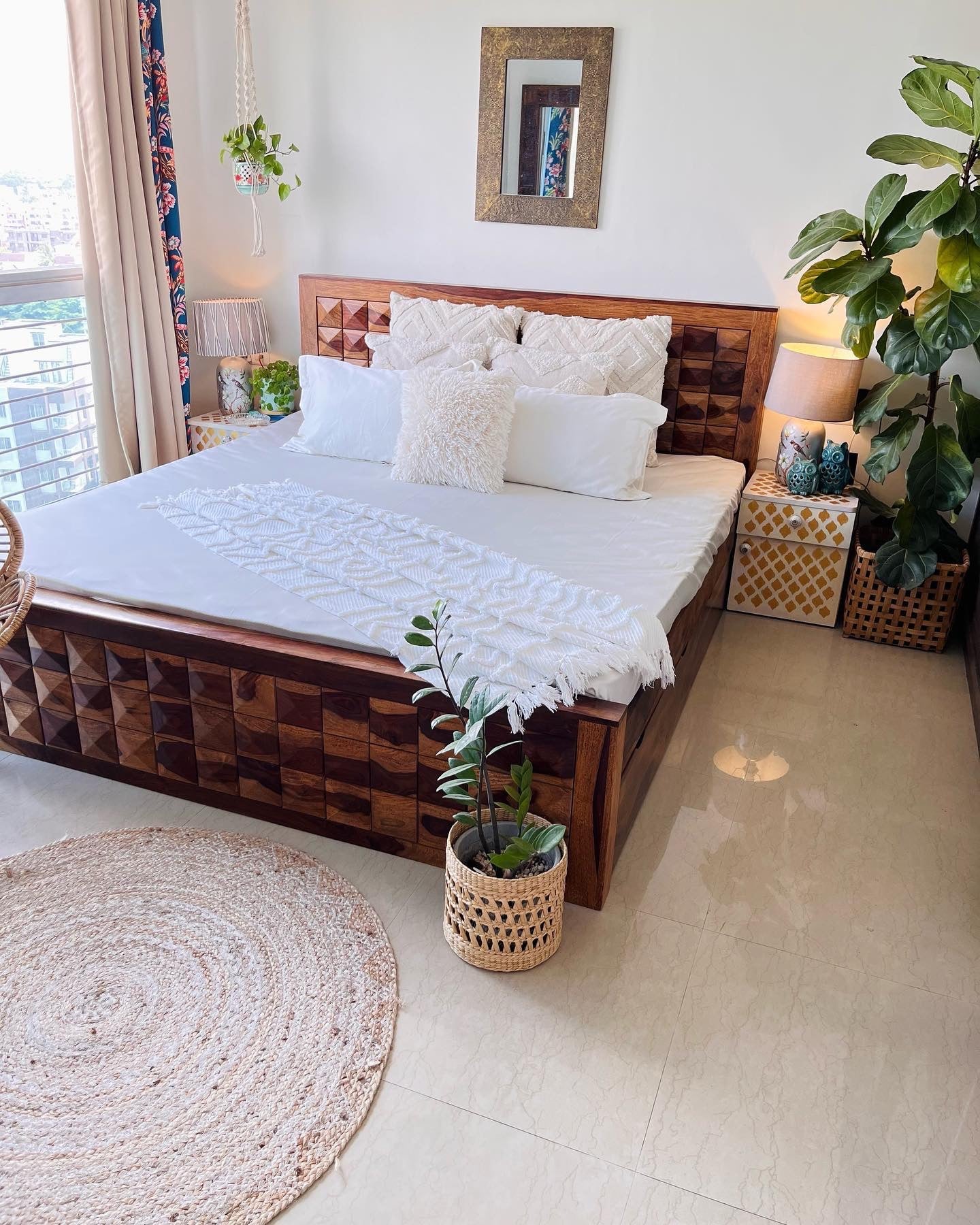 White bedding set | 100% Cotton Sheets | Deep Pocket | 4-Piece Set