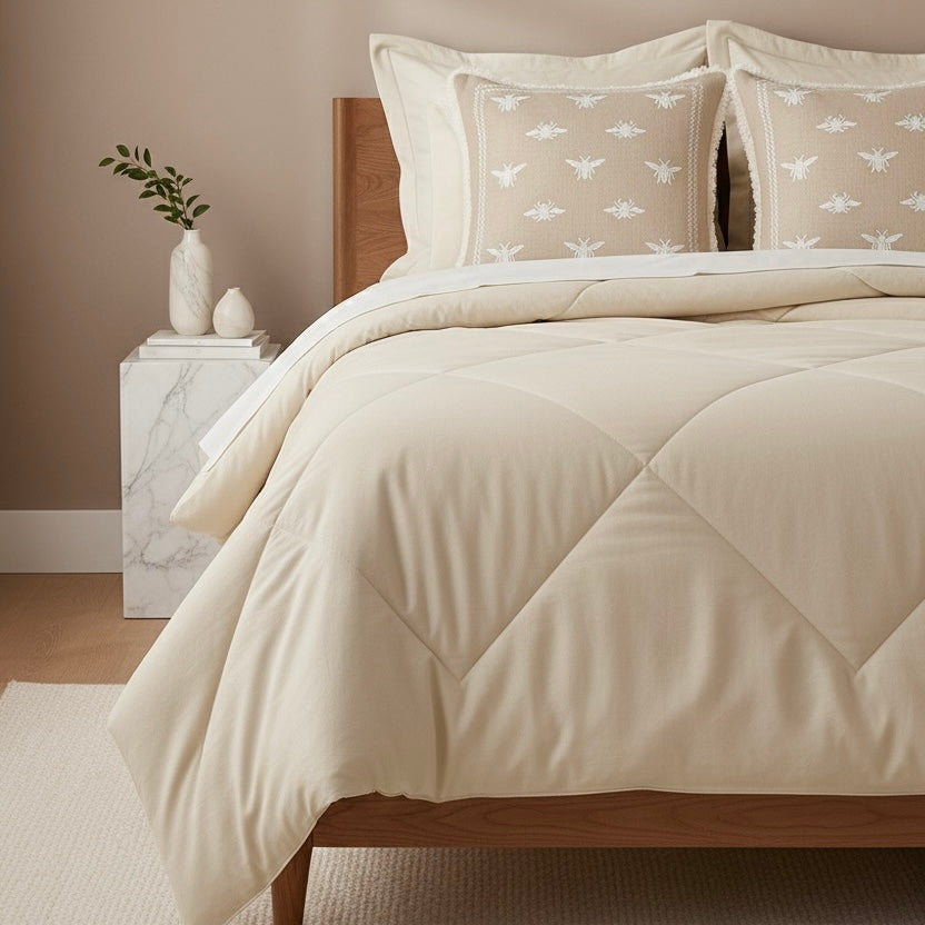 Honey Bee motif cushion cover 16” x 16” | Set of 2