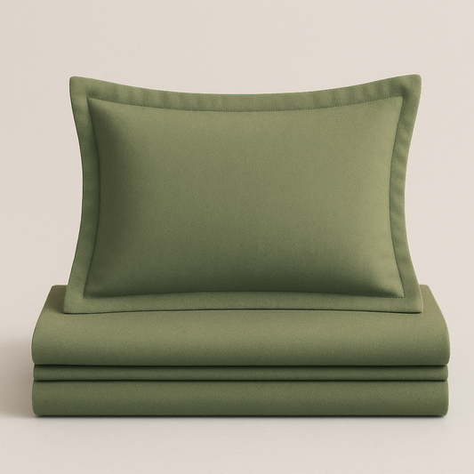 Olive bedding set | 100% Cotton Sheets | Deep Pocket | 4-Piece Set