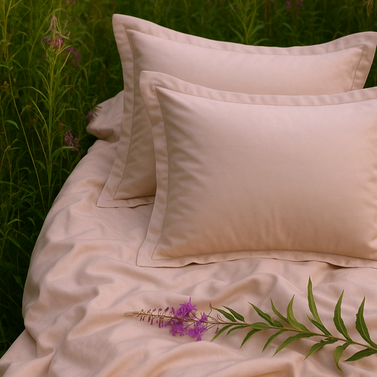 Peach pink bedding set | 100% Cotton Sheets | Deep Pocket | 4-Piece Set