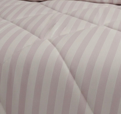 Light pink striped Double bed comforter | 400 TC ~ 100% Cotton