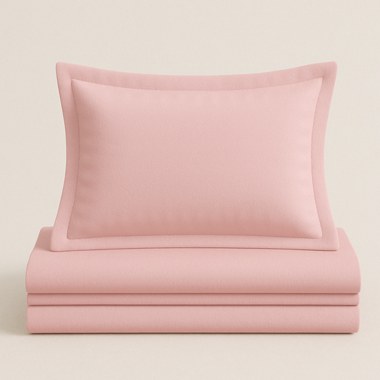 Peach pink bedding set | 100% Cotton Sheets | Deep Pocket | 4-Piece Set