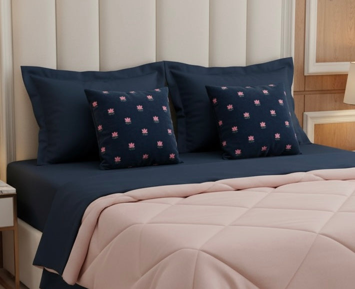 Lotus motif cushion cover 16” x 16” | Set of 2