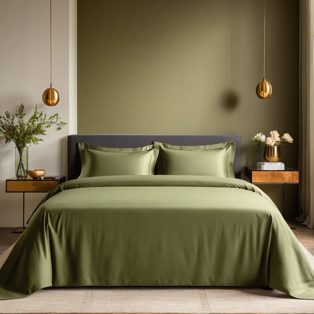Olive bedding set | 100% Cotton Sheets | Deep Pocket | 4-Piece Set