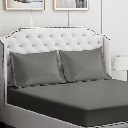 Grey bedding set | 100% Cotton Sheets | Deep Pocket | 4-Piece Set