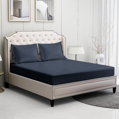 Estate blue bedding set | 100% Cotton Sheets | Deep Pocket | 4-Piece Set