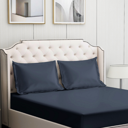 Estate blue bedding set | 100% Cotton Sheets | Deep Pocket | 4-Piece Set