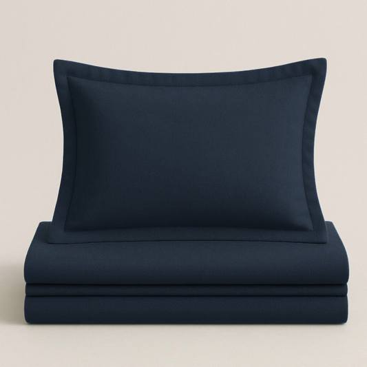 Estate blue bedding set | 100% Cotton Sheets | Deep Pocket | 4-Piece Set