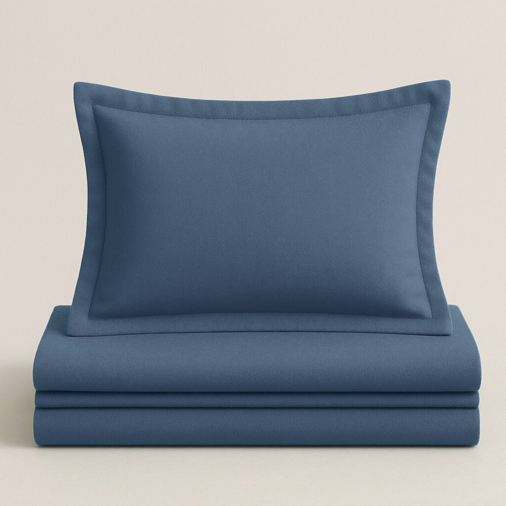 Provence blue bedding set | 100% Cotton Sheets | Deep Pocket | 4-Piece Set