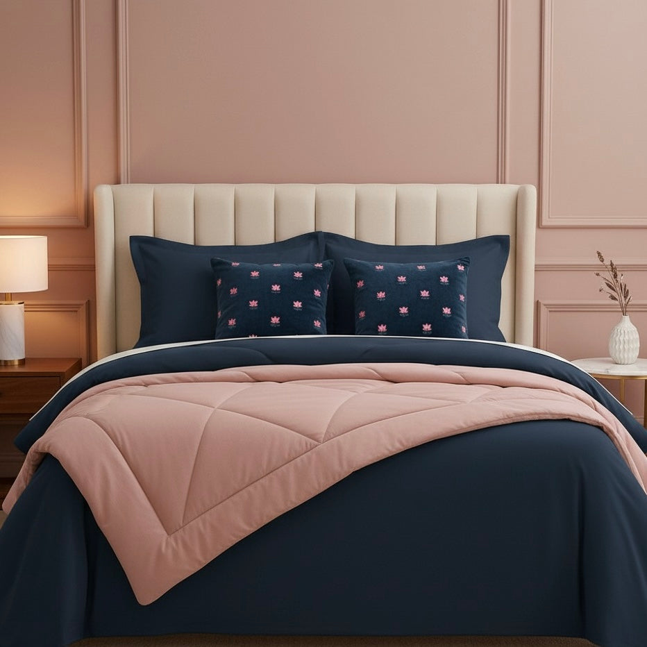 Lotus motif cushion cover 16” x 16” | Set of 2