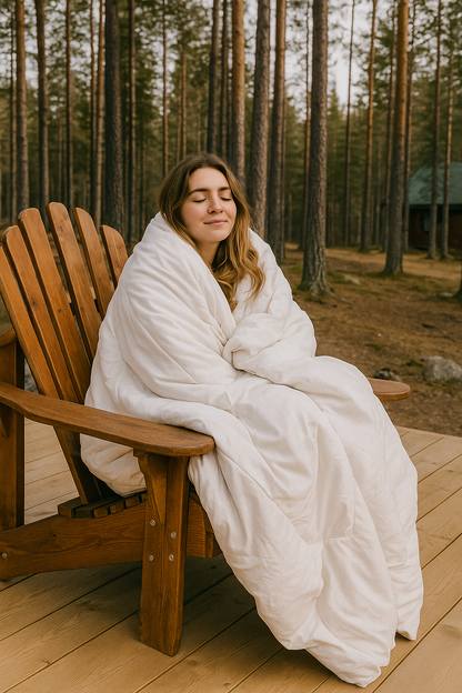 Luxury King Size White Duvet inert | 94" x 102" | Crisp Hotel Bedding